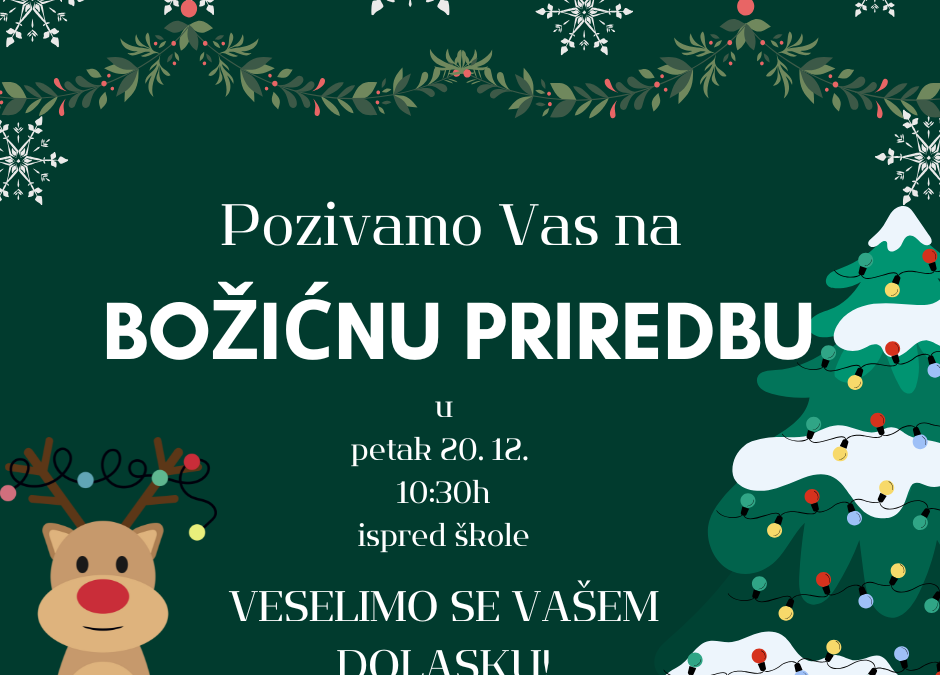 POZIV NA BOŽIĆNU PRIREDBU